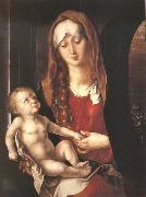 Albrecht Durer The Virgin before an archway oil